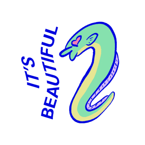 Iamworkinghard giphygifmaker heart beauty eel Sticker