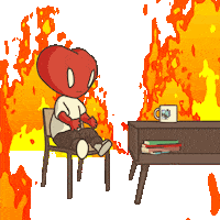 This Is Fine Sticker by LT3 Creations