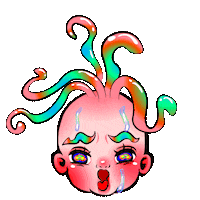 Horror Medusa Sticker by NAPOYAN