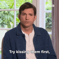 Ashton Kutcher Kiss GIF by BuzzFeed
