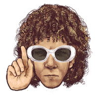 lary over jon z Sticker by Carbon Fiber Music