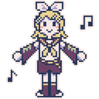Pixel Art Rin Vocaloid Sticker