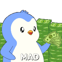 Im Rich Pay Day Sticker by Pudgy Penguins