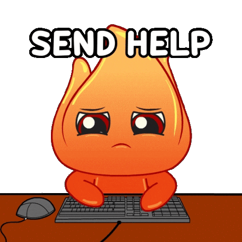 Struggling Help Me Sticker by Playember