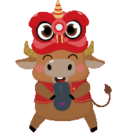 New Year Cow Sticker by HyperXAPAC