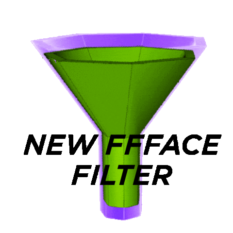 FFFACE giphyupload glitch new post face Sticker