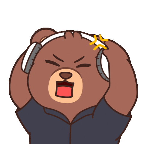 Angry Teddy Bear Sticker by BEARISH