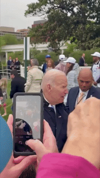 Easter Bunny Interrupts President Biden's Comments