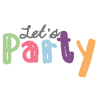 Party Text Sticker