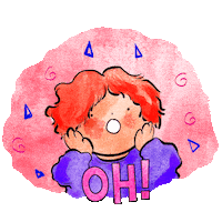 Shocked Oh Girl Sticker