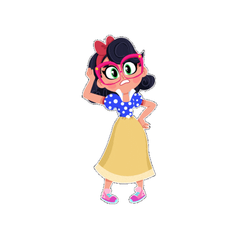 Confused Snow White Sticker by Cool School