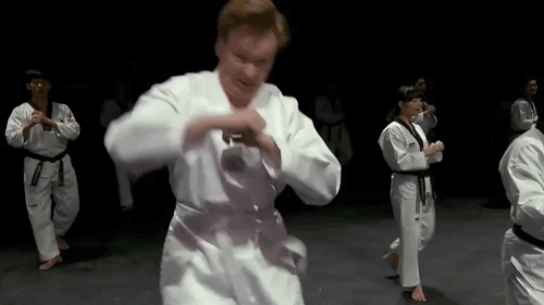 kick conan obrien GIF by Team Coco