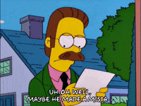 the simpsons reading GIF