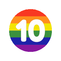 Rainbow Number Sticker