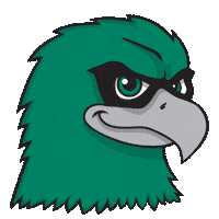 NSURiverHawks smile green wink mascot Sticker