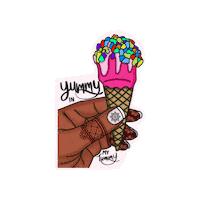 Happy Ice Cream Sticker