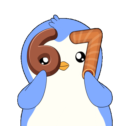 6 7 Penguin Sticker by Pudgy Penguins