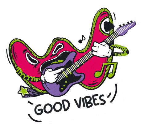 Good Vibes Guitar Sticker by DDOB