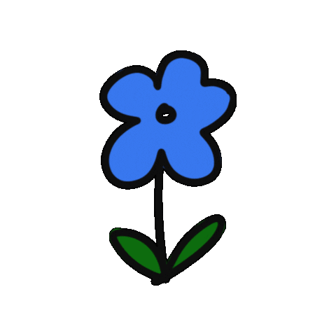 willlemien_ flower poppy flower power blue flower Sticker