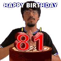 Happy 81St Birthday Sticker