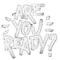 Lettering Areyouready Sticker by Paperfuel