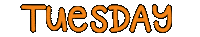 Orange Tuesday Sticker
