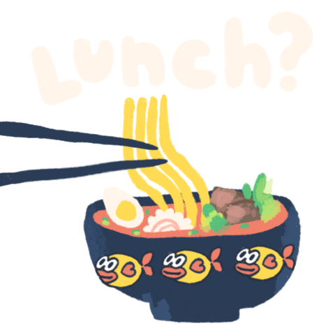 auds_ giphyupload lunch noodles ramen Sticker