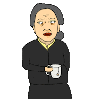 Hungjeruncle shock pretty tea lady Sticker