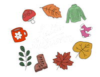 Hot Chocolate Fall Sticker