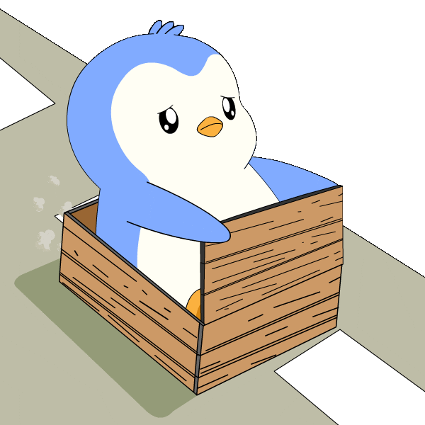 Dont Give Up Here We Go Sticker by Pudgy Penguins