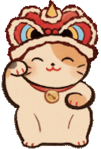 Happy Meow Meow Sticker by Sticky Brain Studios