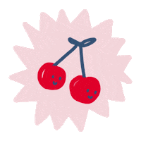 Cherry Cerises Sticker by Mathilde Cabanas