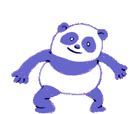 Happy Baby Panda Sticker by Neil Sanders