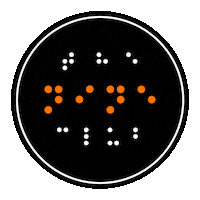 Braille Sticker by The Nine Club