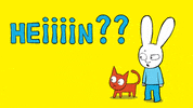 Surprise Pardon GIF by Simon Super Rabbit