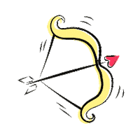 In Love Arrow Sticker by Mediamodifier