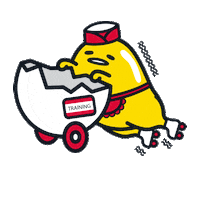 Egg Just Cant Sticker by Gudetama