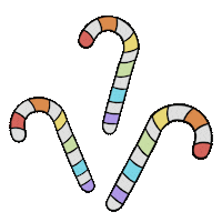 Candy Cane Holiday Sticker