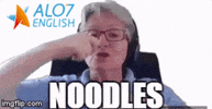 noodles total physical response GIF by ALO7.com