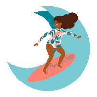 Surf Sticker by MintyWendy