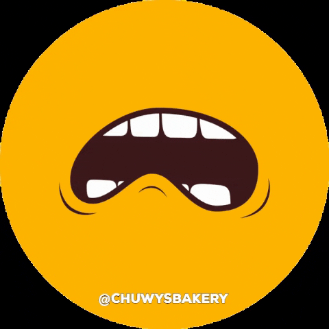 Chuwys giphygifmaker happy mouth scare GIF
