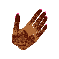 zhkdesigns girl india indian brown Sticker
