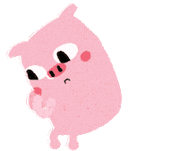 Pig Line Sticker by Tomemeeeeee
