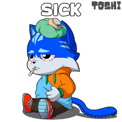 Tired Day Off Sticker by Toshithecat