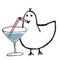 Cheers Bird Sticker by Stephanie T.