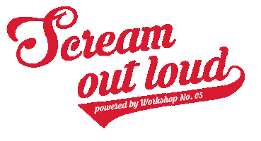 Scream Out Loud Powered By Sticker by Radomir Gwardynski
