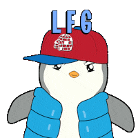 Happy Lets Go Sticker by Pudgy Penguins