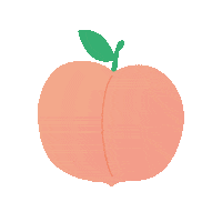 Lotjes_Designs fun pink fruit peach Sticker
