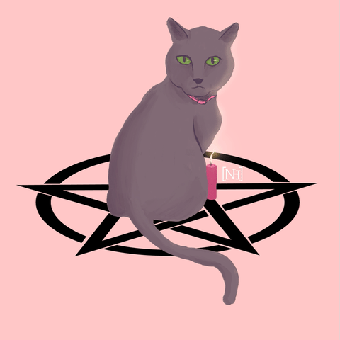 cat candle GIF