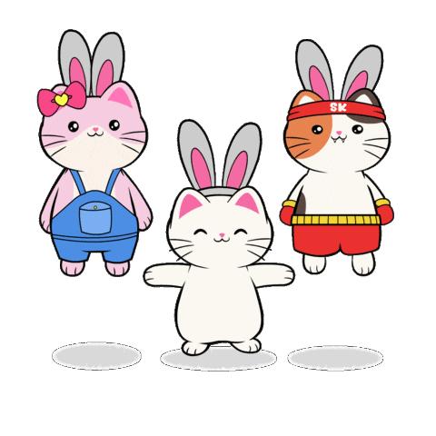 Easter Bunny Jin Sticker by Silly Kitties